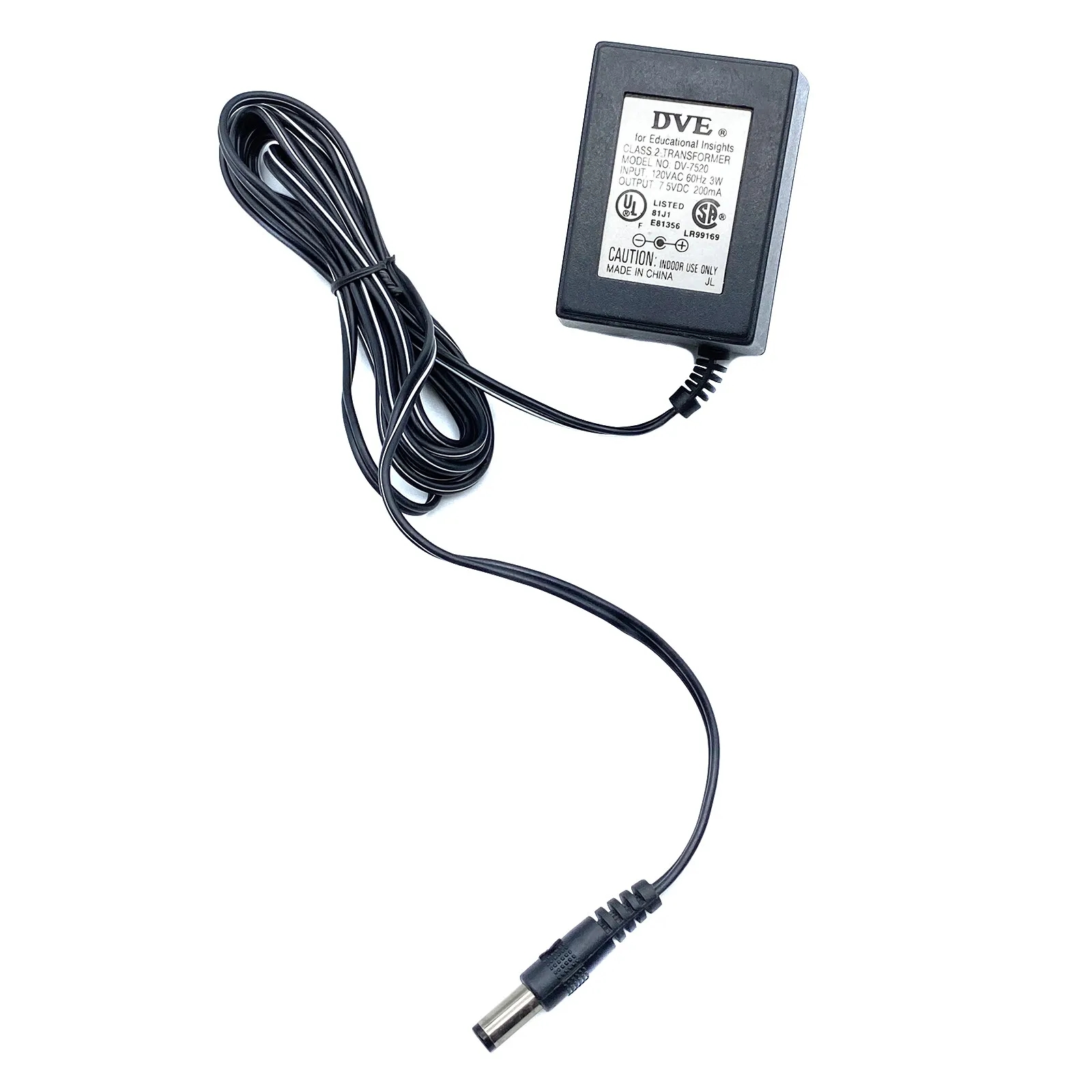 *Brand NEW*Genuine 7.5VDC 200mA 1.5W DVE AC Adapter Class 2 Transformer Model DV-7520 Power Supply